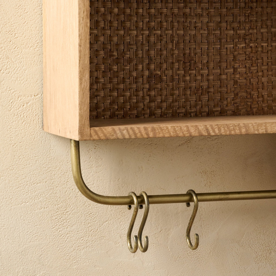 Belmar Arched Woven Wall Shelf
