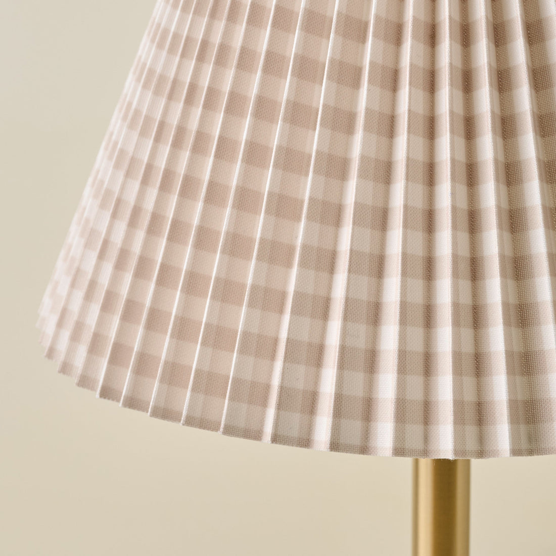 Tan Gingham Lamp Shade