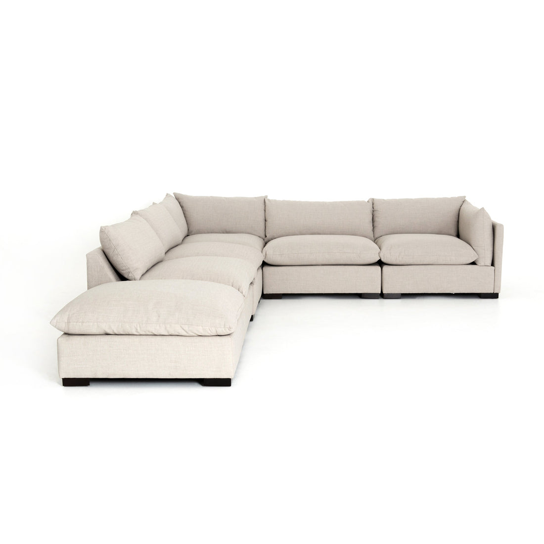 Monroe 5 Piece Sectional with Ottoman